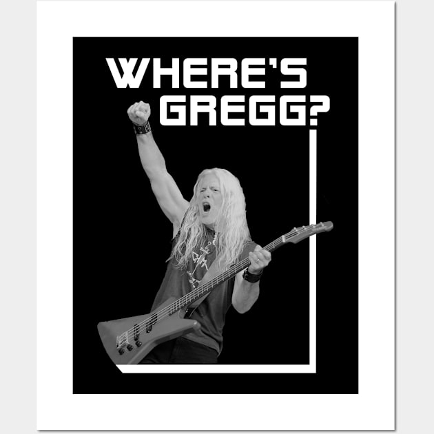 Where's Gregg? Black and White Wall Art by SirenBand